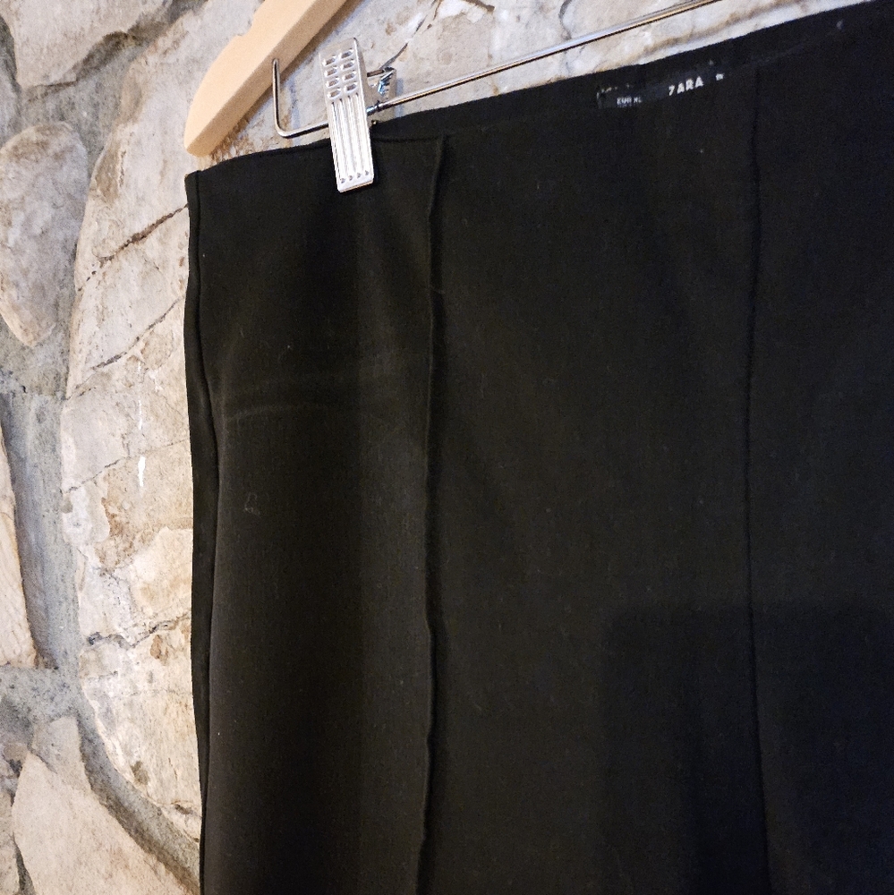 Zara Basic Collection Pleated Front Black Pants S… - image 8